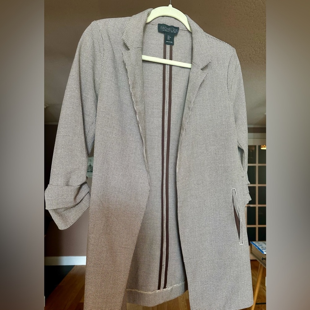 Rachel Zoe Black and White Checkered Blazer